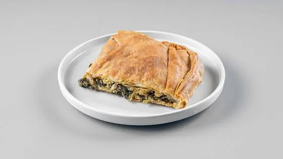 Slice of spinach pie